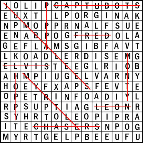 Wordsearch for kids answers 